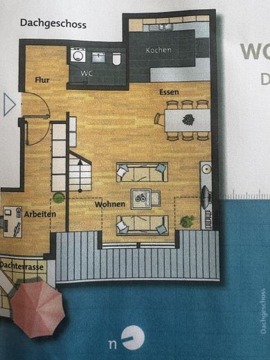 Grundriss untere Etage (3.St.)