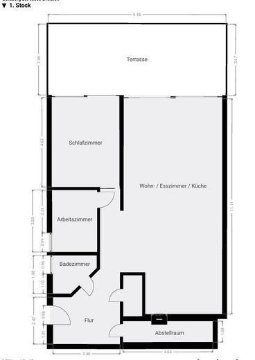 Grundriss Terrassenwohnung