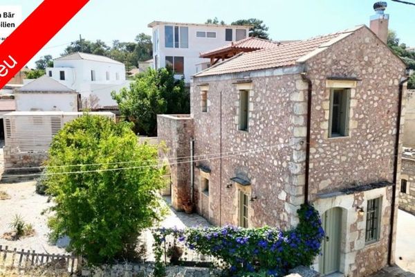 Kreta, Vamos Steinvilla mit 2 Schlafzimmern privater Innenhof