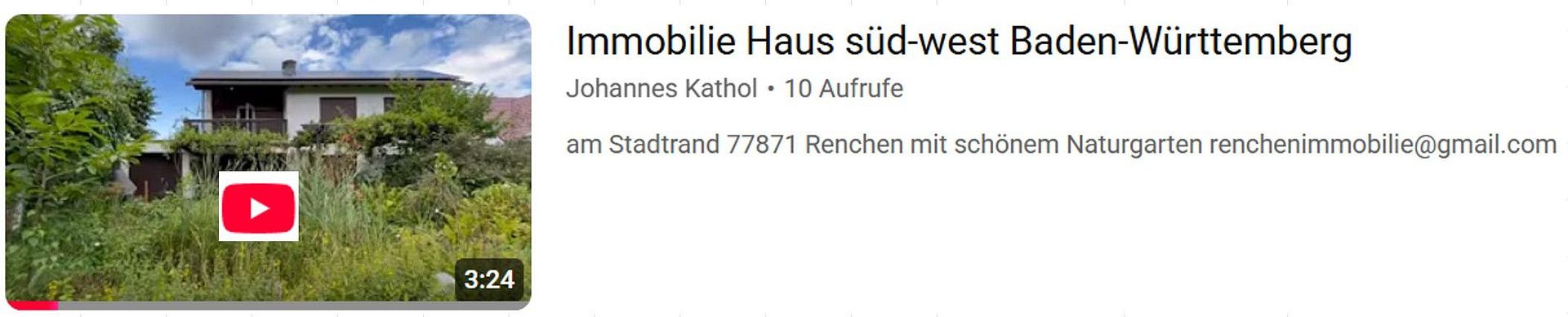 YouTube Hinweis
