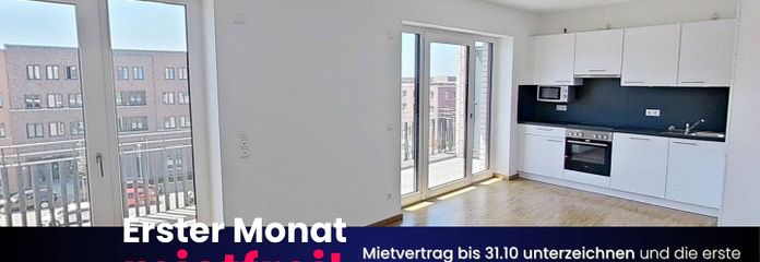 *HERBSTLICH SPAREN* Helle 2-Zi.-Neubauwhg. mit EINBAUKÜCHE und BALKON im Erstbezug
