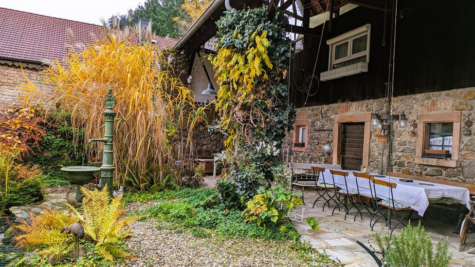 Życie, praca, rozwój – gospodarstwo pełne możliwości – Terrasse mit Freisitz