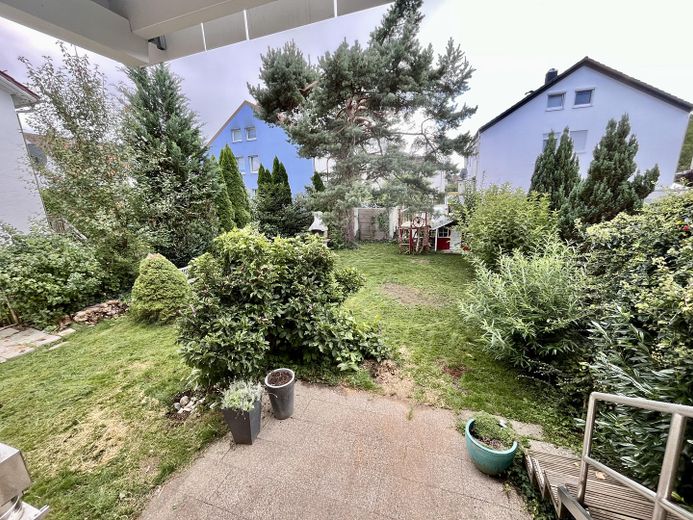 Blick in den Garten Balkon EG