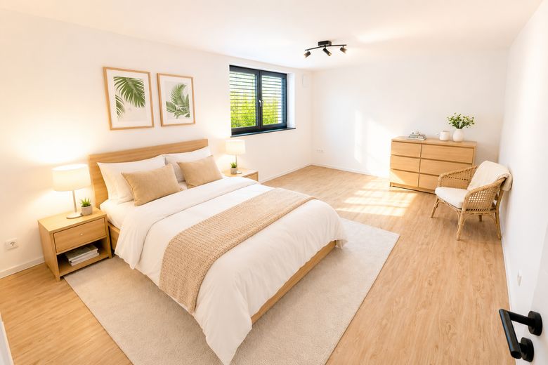 Casa unifamiliare moderna in posizione ai margini del paese, con molta privacy – senza provvigione – Schlafzimmer 1
