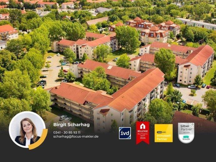 Merseburg- schöne 2-Zimmer-Wohnung in gepflegter Anlage mit Laminat, Balkon im 1.OG und Stellplatz! – Foto 1