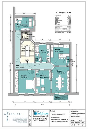 Zentral gelegene 4-Zimmer Wohnung mit Balkon und Fahrstuhl – Foto 16