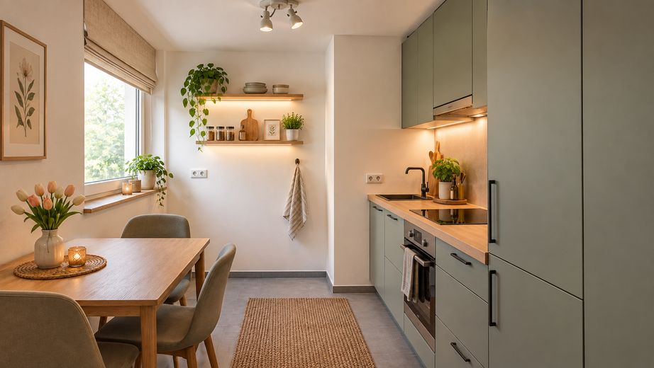Appartement lumineux de 4,5 pièces avec grande loggia, 3e étage, accessible aux personnes à mobilité réduite – Küche (KI Idee)