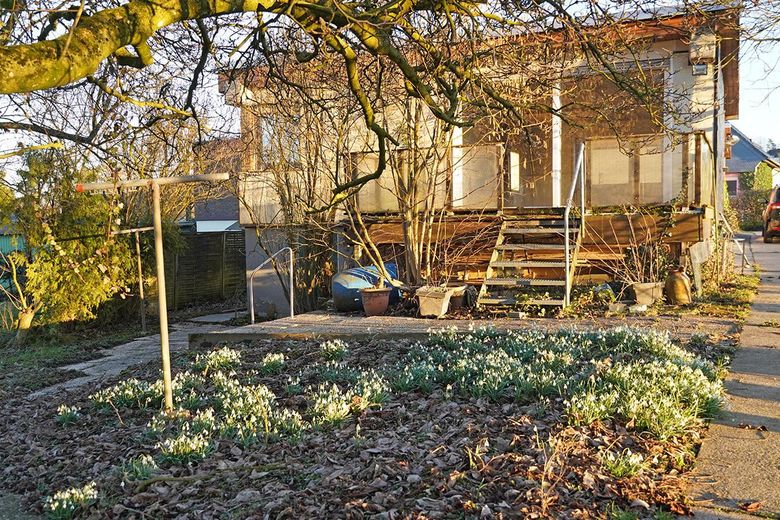 Hausrückseite, Terrasse