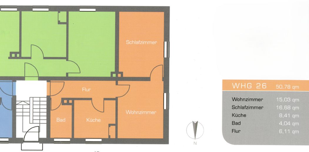 Renovierte 2-Zimmer-Wohnung in Augsburg-Lechhausen – Grundriss der Wohnung