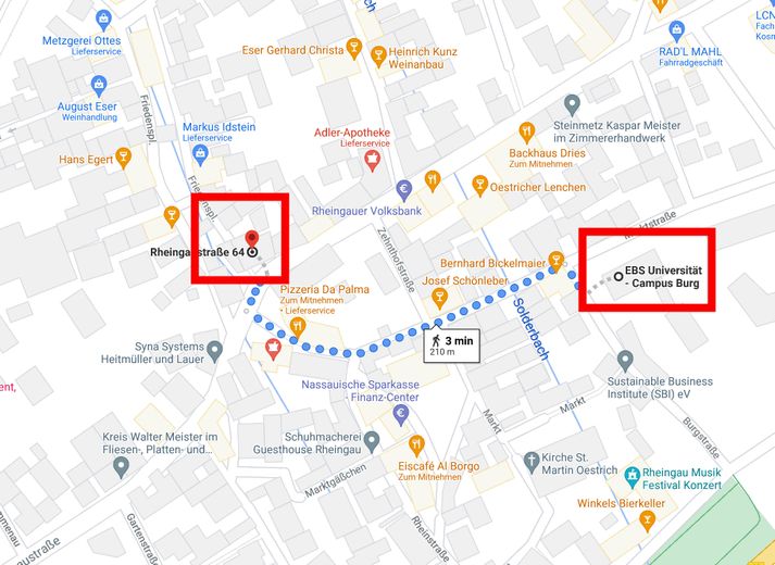 Studenthousing - Warm & Serviced Apartments fußläufig zur EBS *all inclusive* – Wegbeschreibung zu EBS Burg