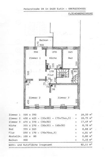 Obergeschoss Wohnung