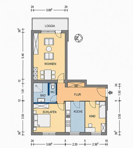 Hochwertig modernisierte 3-Zimmer-Wohnung mit Westbalkon und Weitblick - maklerfrei – Foto 22