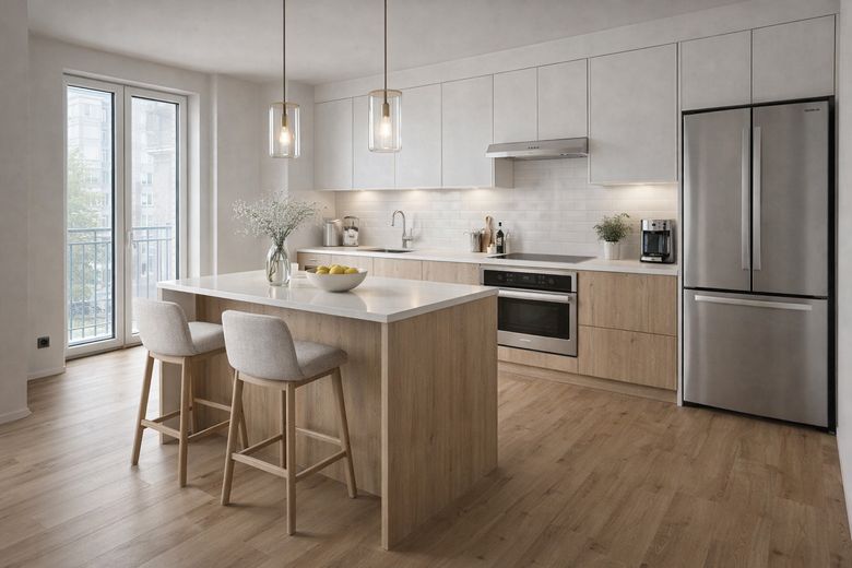Neubau 3-Zimmer an der Westallee in Verl – Küche (KI-generiert)