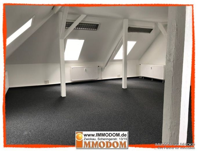 Ruhige und abgeschiedene Büro- oder Praxisräume im Dachgeschoß einer Stadtvilla zu vermieten! – großer Raum