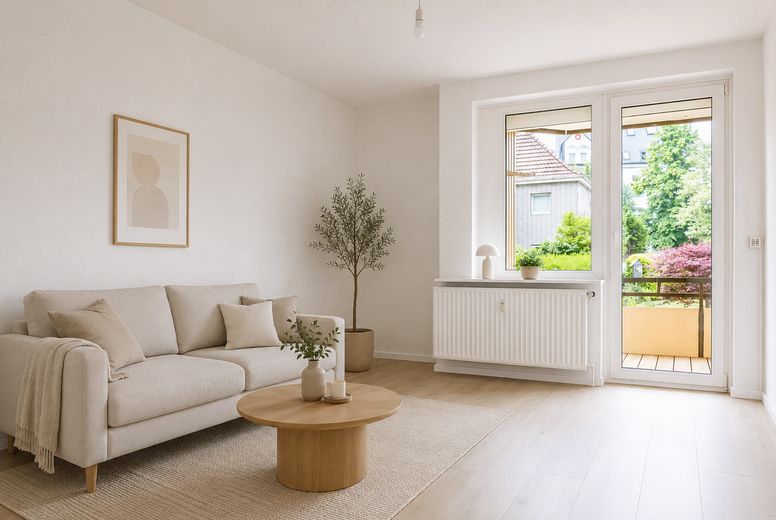 Wohlfühlen ohne Barrieren – komfortable Wohnung in attraktiver Wohnanlage – Wohnzimmer