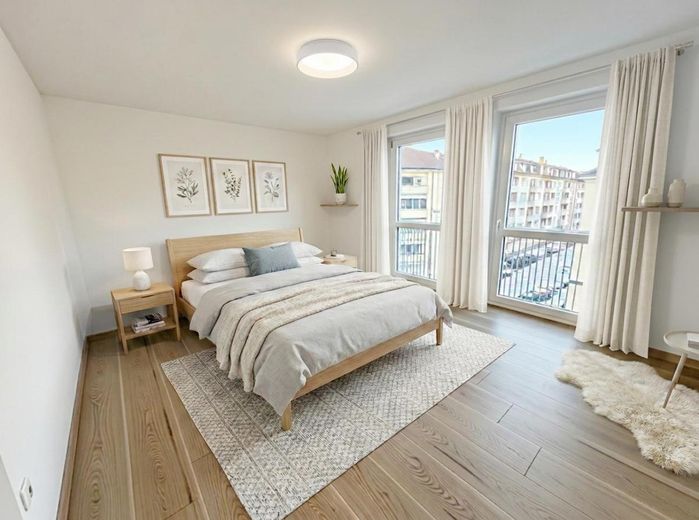 Schlafzimmer mit KI bearbeitet