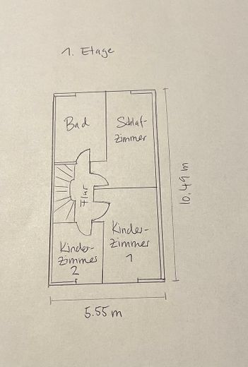 Skizze 1 Etage