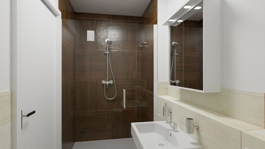 Penthouse Wohnung mit wunderschönem Blick über Albstadt – Gästebad