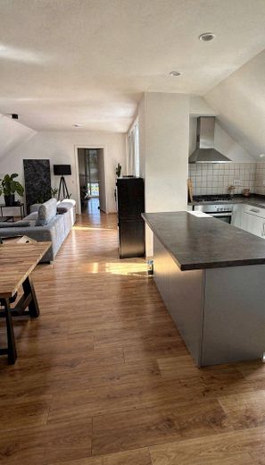 Helle 3-Zimmer-Dachgeschosswohnung mit Dachterrasse im Ortskern von Altdorf – Küche, Wohn-/Essbereich