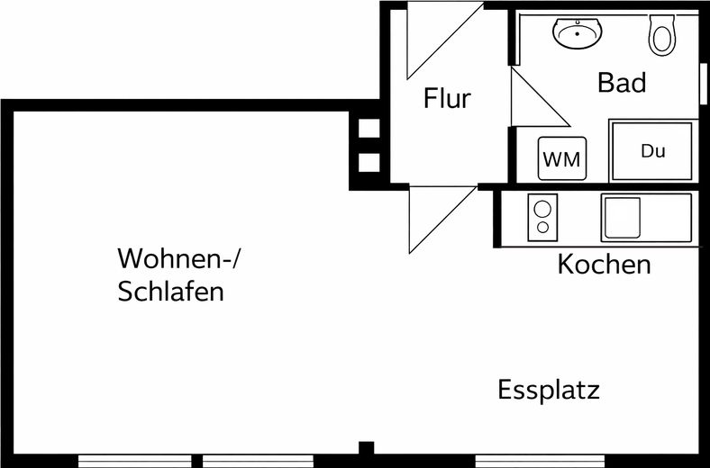 1-Zimmer Altbau-Apartment in bester Citylage - Provisionsfrei – Grundriss