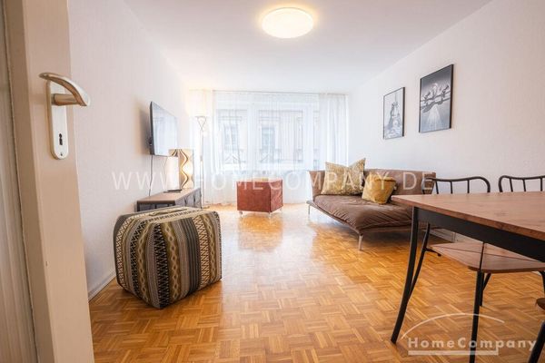 ***Attraktive, frisch renovierte und neu möblierte 2-Zimmer-Wohnung mit Balkon in München-Neuhausen