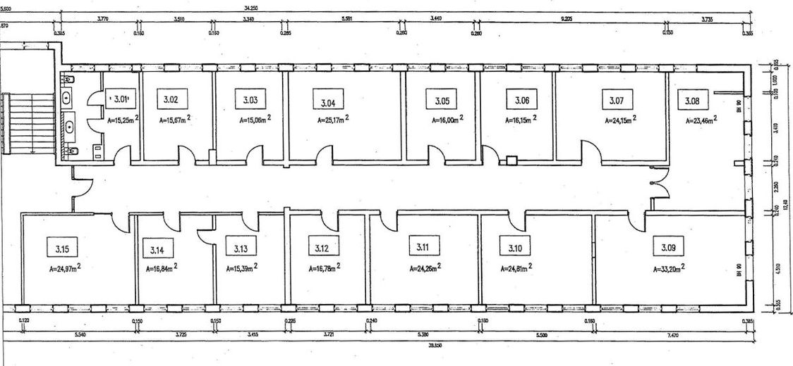 Moderne Bürofläche - 375 m² - 14 Räume - zentral - klimatisiert – Grundriss 3.og_Seite_9