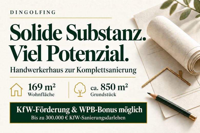 Neues Leben für solide Mauern! Handwerkerhaus zur Komplettsanierung in Dingolfing – Foto 1