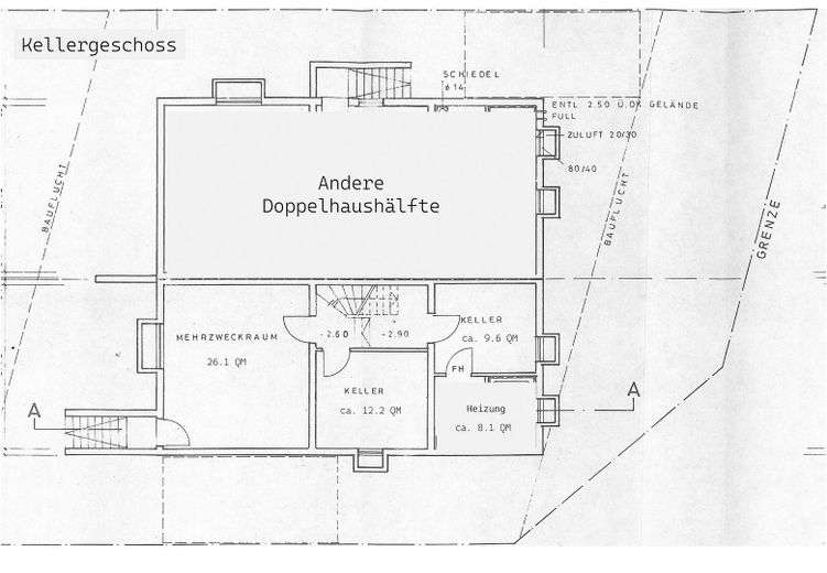 Großzügige Doppelhaushälfte mit Wohlfühlgarten in ruhiger Lage - provisionsfrei von privat – Kellergeschoss