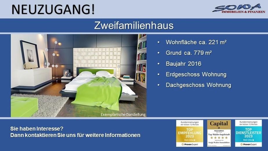 Modernes Zweifamilienhaus mit Garten in Rohrenfels zu verkaufen - Ein Objekt von Ihrem Immobilienpartner SOWA Immobilien und Finanzen – Bild 1