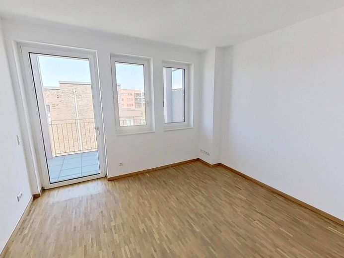 *1 NKM sparen bei Einzug* Modernes Wohnen in Kronsrode: 2-Zimmer-Wohnung mit EINBAUKÜCHE, LOGGIA und BALKON – Ansicht I: Schlafzimmer