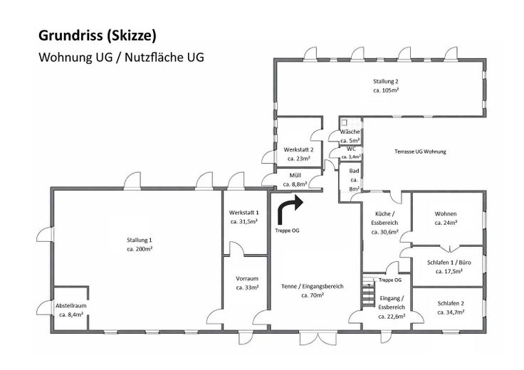 Grundriss UG - Nutz/Wohnung