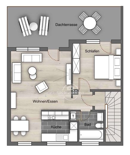Hausgefühl! 2-Zi mit Dachterrasse im Haus-im-Haus-Konzept! – Dachgeschoss