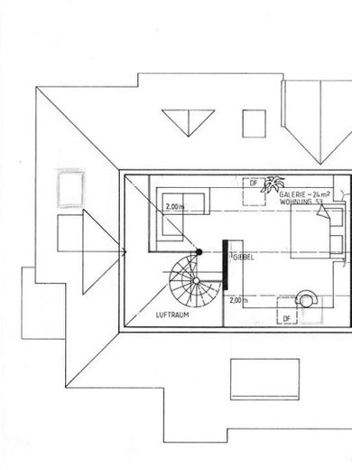 Grundriss oben Gallerie 1986