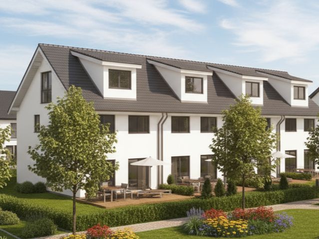 Rückansicht-4xReihenhäuser