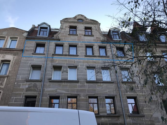 Light-filled old building apartment (5 rooms) by the city park - 4 spacious bedrooms and separate living room – Außenansicht (3. OG)