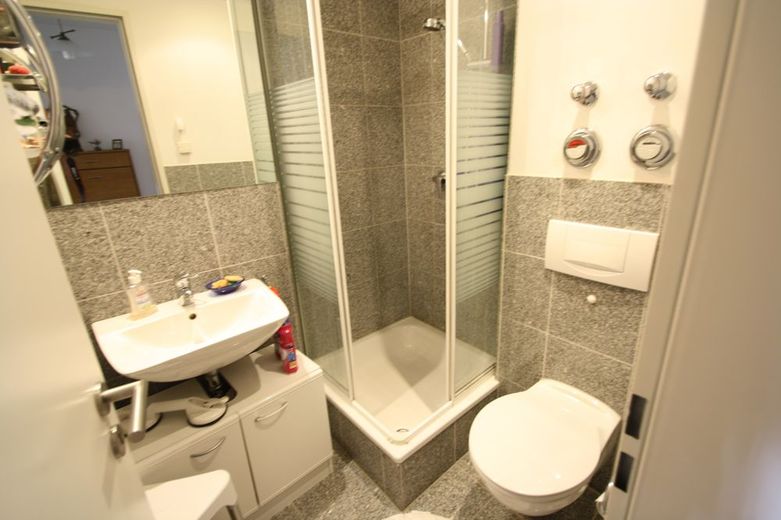 Blick ins Gäste-WC mit Dusche