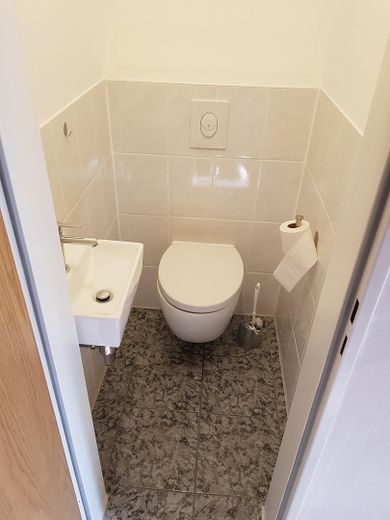 Reduzierter Preis u. provisionsfrei : Charaktervolles Einfamilienhaus im Grünen mit Dachterrasse – EG. WC 
