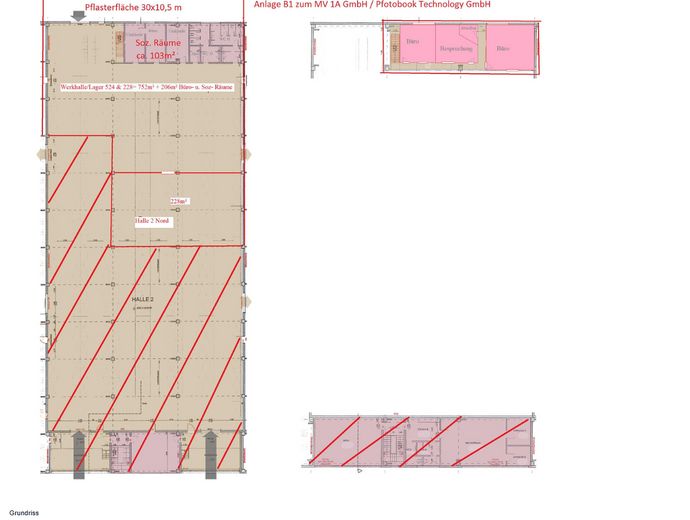 Magazzino, produzione, ufficio/locali sociali 750m² + 206m², area esterna >5000m² (opzione + lavorazione CNC circa 400m²) – Foto 22