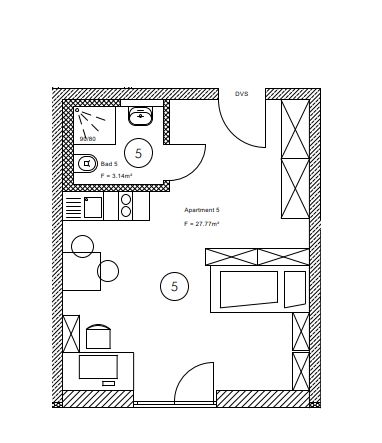 Grundriss Apartment Nr. 5