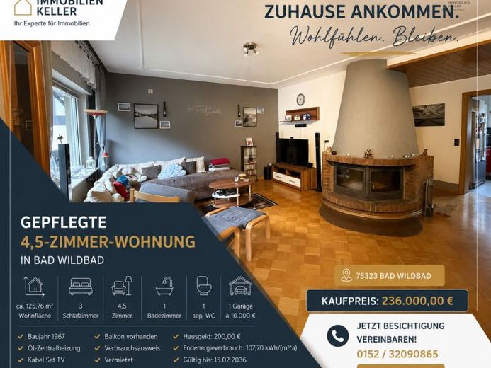 Bad Wildbad में 125 m² का निवेश—बाज़ार मूल्य से काफी कम किराए पर | गैरेज | फायरप्लेस | बालकनी – फोटो 1