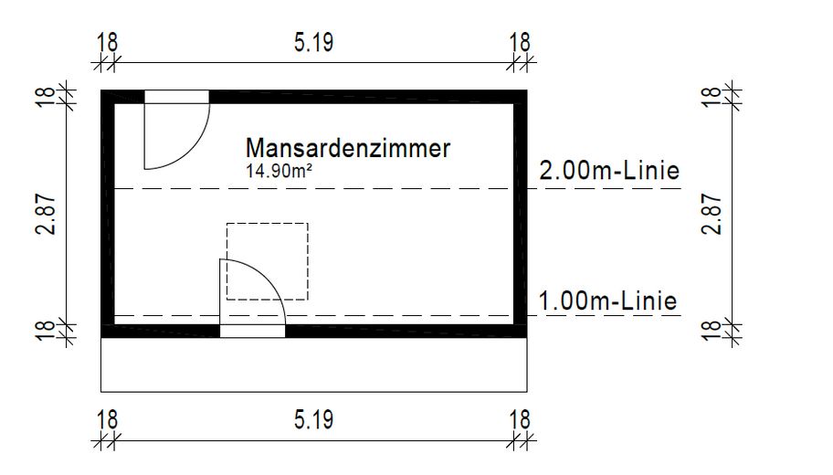 Grundriss Mansarde