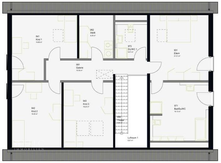 Neubauprojekt Mehrgenerationenhaus inkl. Einliegerwohnung! – Grundriss OG