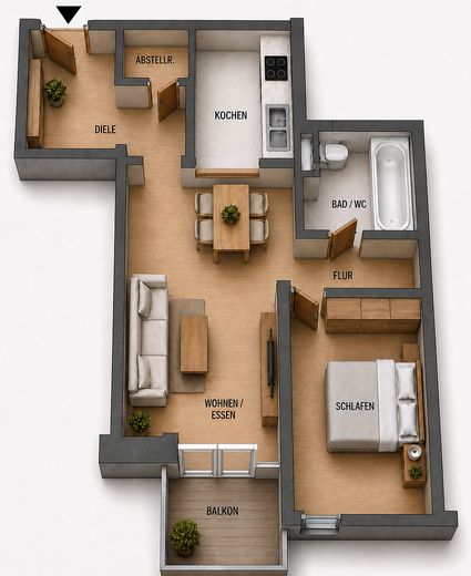 Schöne 2-Zimmer Wohnung in begehrter Lage von Fürth-Burgfarrnbach – फोटो 11