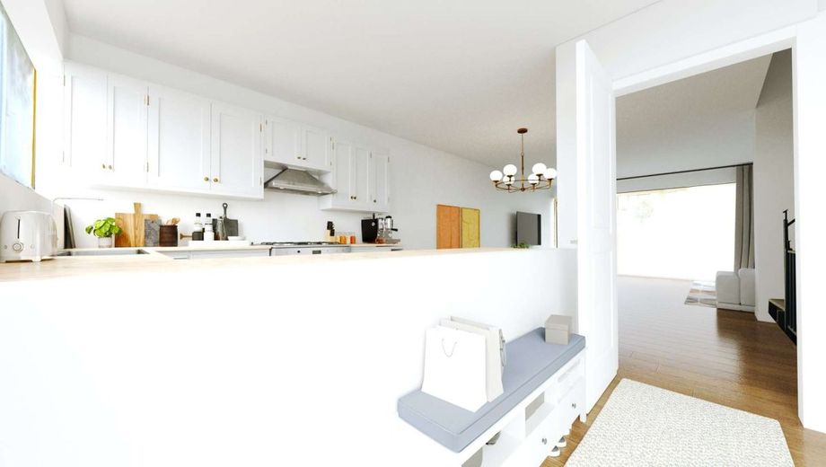 Der Feinschliff liegt bei Ihnen! Moderne Neubau DHH mit Garten und tollem Schnitt - FALC Immobilien – Flur-Küche EG (Vis.)