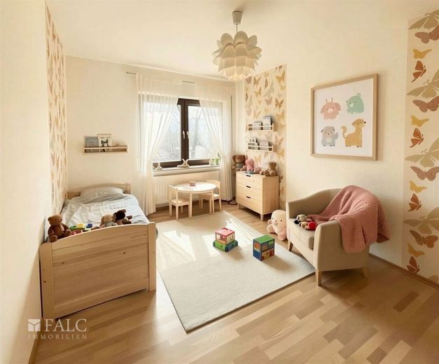 Viel Platz, viele Möglichkeiten - Ein Zuhause, das überrascht – Kinderzimmer - (KI generiert)