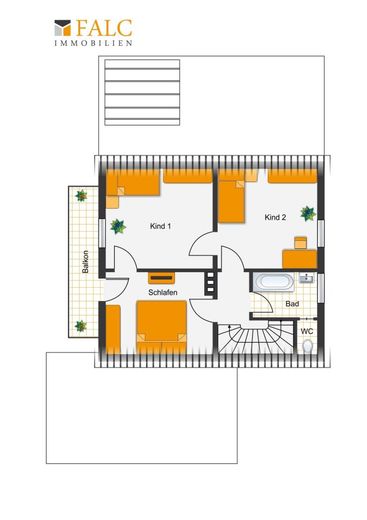 Die Lage macht es ! Sanierungsbedürftiges Einfamilienhaus in Porta Westfalica! – Grundriss OG