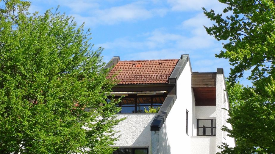 Lauschige 2-Zi.-Süd-DTW mit enormer Weite - zwischen Ortszentrum und altem Ortskern – Außenansicht Süd