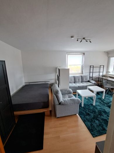 möblierte Einzimmerwohnung  mit  einmaligen Ausblick – Schlafbereich