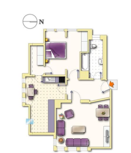 SOFORT: 77qm 2-Zimmer 3. Etage DG Markkleeberg | 3min S-Bahn | 5min agra-Park | saniert 2022 – Grundriss