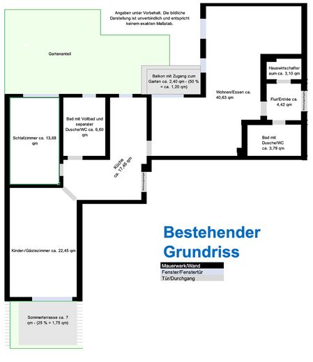 bestehender Grundriss
